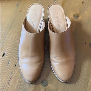 Madewell brown leather mules